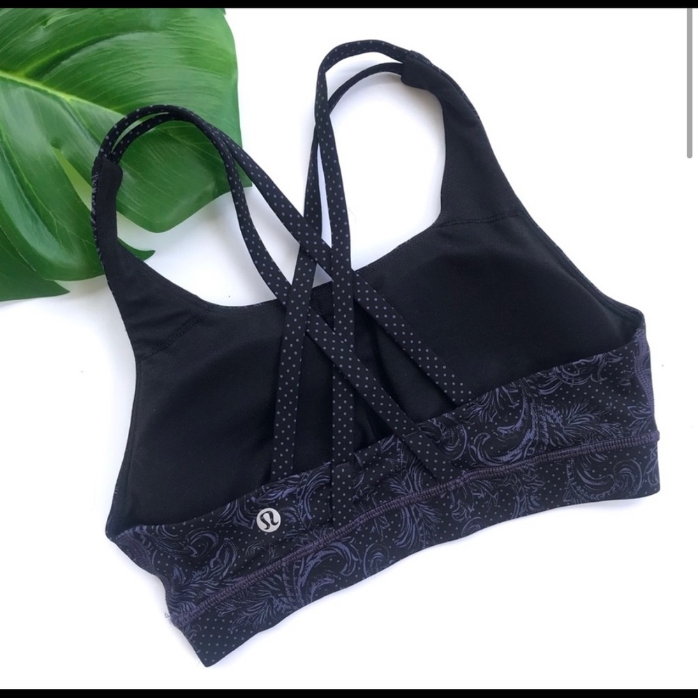 Lululemon polka dot strappy sports bra